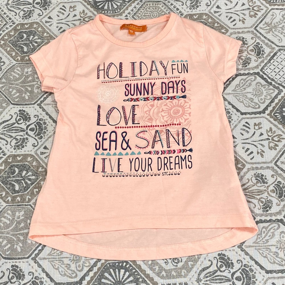 Pink Short Sleeve T-shirt Top by Staccato